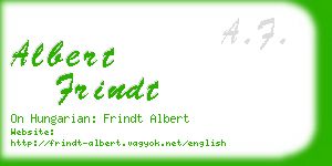 albert frindt business card